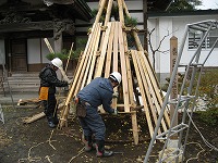 雪囲い・解体作業